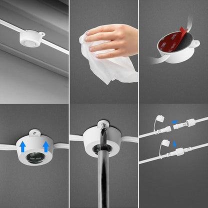 Feit Electric Permanent Outdoor Lights, Smart RGBIC with Tunable White String Lights, 50FT LED Christmas Lights, 2.4GHz WiFi, Work with Alexa and Google Assistant, Weatherproof, SL50-30/RGBTW/AG