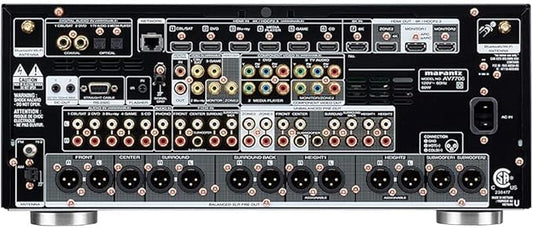 Marantz AV7706 11.2Ch 8K Ultra HD AV Surround Pre-Amplifier with HEOS Built-in and Voice Control (Renewed)