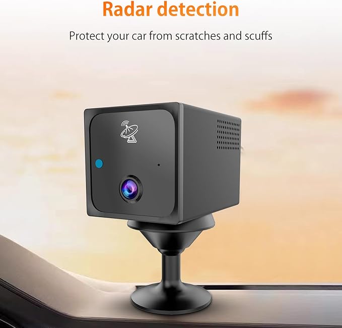 4G LTE Cellular Camera Wireless No WiFi Security Hidden Camera with 4G SIM Card, 20 Days Standby Battery, 4K HD Night Vision Car/Truck Spy Camera, Radar AI Motion Detection