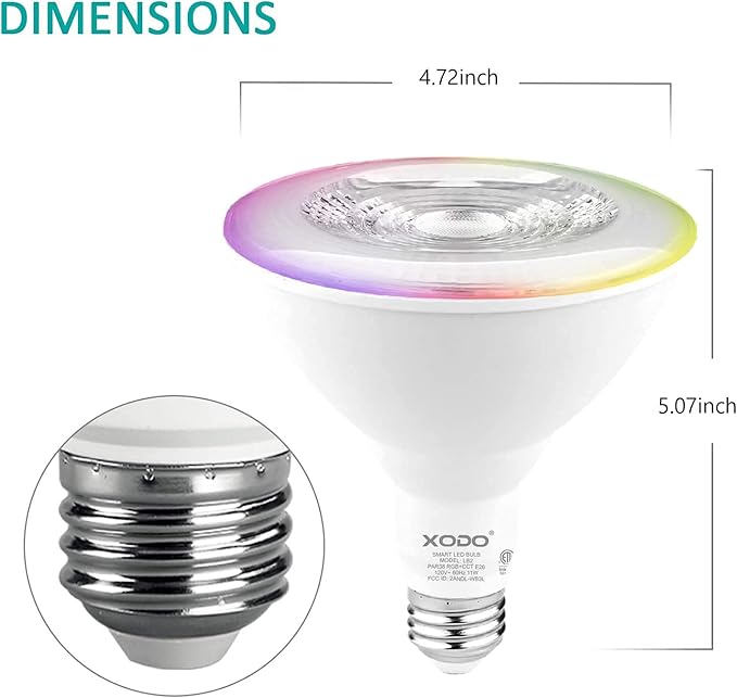 XODO Smart WiFi PAR38 E26 Dimmable Recessed Light Smart Bulb (4 Pack) - LB2-4PK
