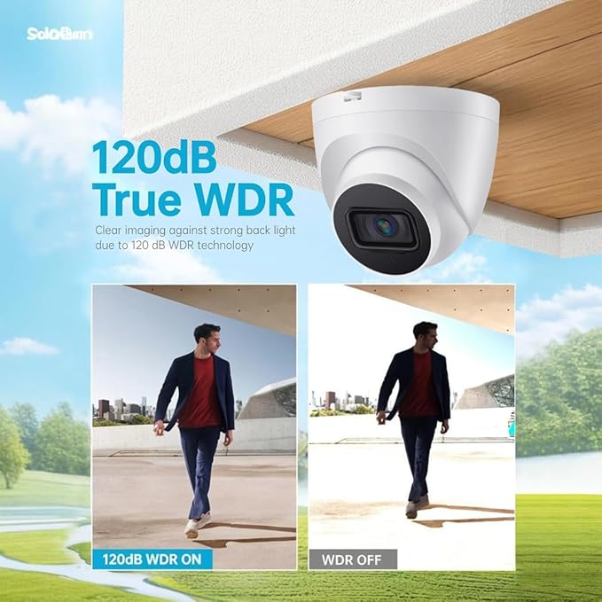 DahuaSecurity 4K 8MP PoE IP Dome Camera – Outdoor AI Security Turret Camera with Human & Vehicle Detection, 98ft IR Night Vision, IP67, Built-in Mic, Smart Surveillance for Home