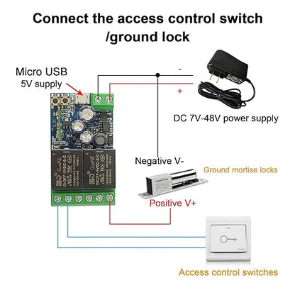 2 Channels WiFi Smart Switch, DC 5V 12V 24V 36V Passive Output Relay Module Ewelink APP WiFi Control Compatible with Alexa/Google Home
