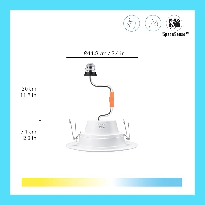WiZ Connected Tunable White 6-Inch Smart Downlight - 6 Pack -2700K-5000K - 750 Lumen - Indoor - Connects to Wi-Fi - Control via Voice/App - Matter Compatible