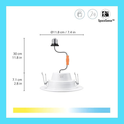 WiZ Connected Tunable White 6-Inch Smart Downlight - 6 Pack -2700K-5000K - 750 Lumen - Indoor - Connects to Wi-Fi - Control via Voice/App - Matter Compatible