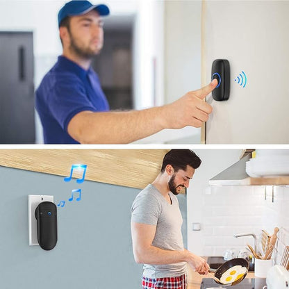 SECRUI Doorbell, Wireless Doorbell Kits for Home Classroom Front/Back Door