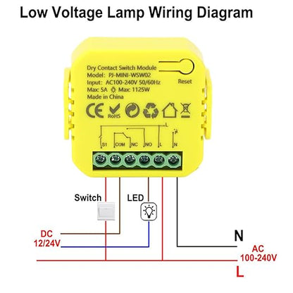 Generic APP Control Smart Relay Switch Module Schedule Timing Voice Control for Light, ABS Material