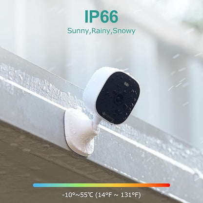 4MP Outdoor Security Camera, 2.4g/5g Outdoor Cameras for Home Security Indoor,House Cameras with Audio and Video, Plug and Play, Support 128G Card Storage(Not Included)