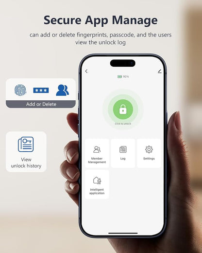 Geek Smart Fingerprint Deadbolt with App, Keypad Door Lock for Front Door