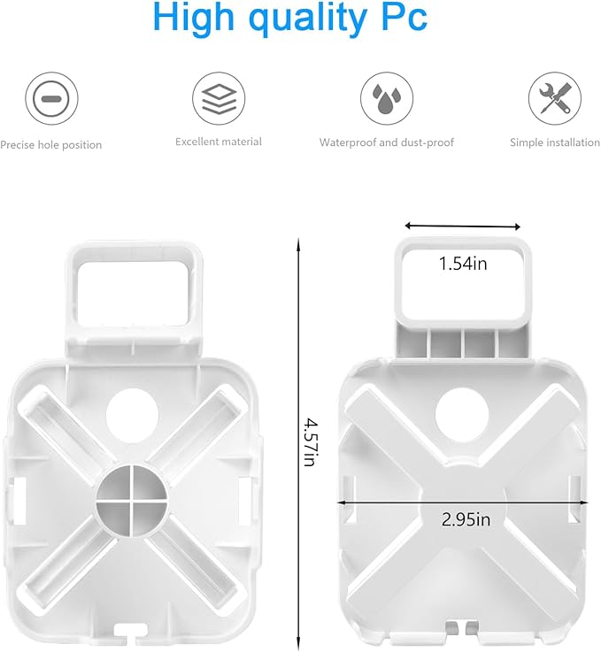 HOLACA Outlet Wall Mount for SwitchBot Hub 2 (2nd Gen) WiFi Thermometer Hygrometer, IR Remote Control, Smart Remote and Light Sensor, Easily Be Moved-Saving Space-No Messy Wires and Screws