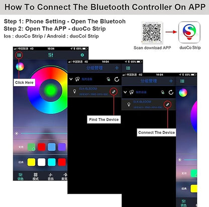 Smart Bluetooth APP RGB Controller for DC 5V 12V 24V 4pin 5050 2835 RGB LED Strip Light Wireless 4 Pin 5.5X2.1mm Power Connector (DC 5-24V)