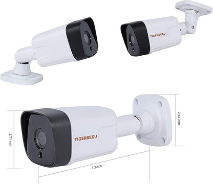 TIGERSECU 5MP Metal Long Range Security Camera for TVI, CVI, AHD, CVBS DVRs, Weatherproof for Indoor/Outdoor Use, Hybrid 4-in-1 with OSD Switch (Power Supply and Coaxial Cable Sold Separately)