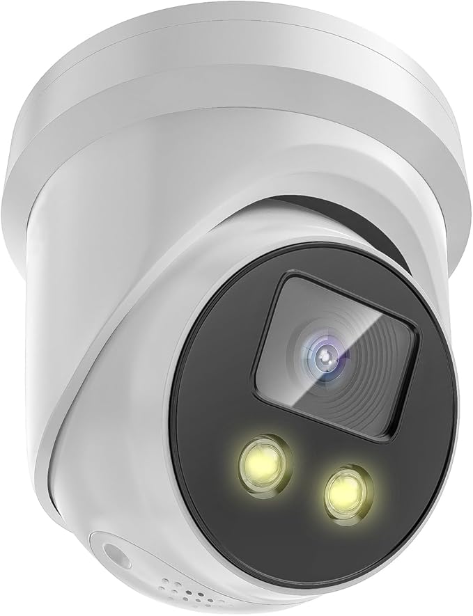 DS-2CD2386G2-ISU/SL 2.8mm HIK 8MP PoE IP Camera, 4K AcuSense Turret Network Camera with Strobe Light and Audible Warning, Built-in Mic and Speaker, Human/Vehicle Detection, Compatible with HIK NVR