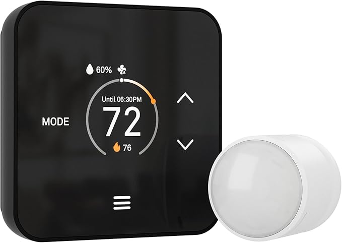Lux TQX Thermostat with Remote Sensor, WiFi Thermostat Works with Matter, Alexa, Apple Home, Google, App & Voice Control, Programmable Smart Thermostat, C-Wire and wall Plates Included