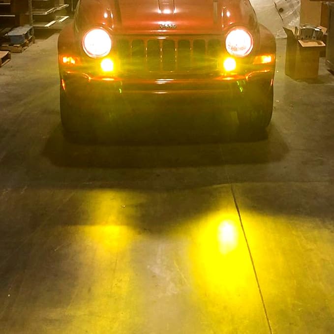 Alla Lighting 889 881 LED Fog Lights Bulbs 3000lm Extreme Super Bright 898, 3K Amber Yellow