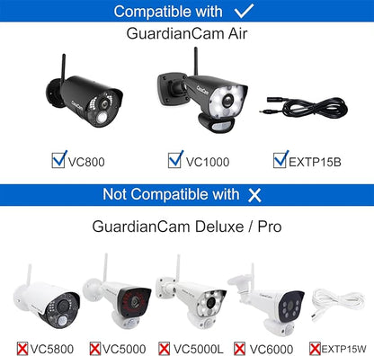 CasaCam GuardianCam Air | 7" Touchscreen Monitor with 2 Spotlight HD Cameras | Wireless Security Camera System, AC Powered, Two-Way Audio, Free APP, SD Card and Battery Installed, Model VS1002