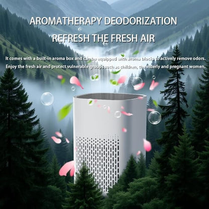 Small Air Purifier for Home Bedroom, HEPA Filter Air Cleaner, Quiet Operation, Removes Dust, Smoke, Odor, Pollen & Pet Dander