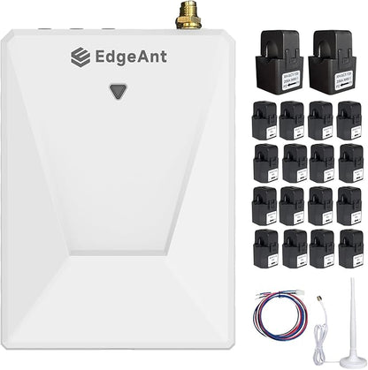 Energy Monitor with 16 50A and 2-200A Circuit Level Sensors, Smart Home Real-Time Accurate Energy Consumption Tracking, WiFi Meter Solar/Net Metering, 2.4 GHz WiFi