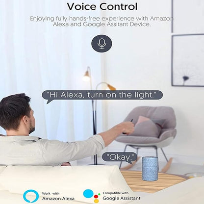 Smart Relay Switch Module, Zigbee WiFi Wireless Garage Door Opener 1CH AC/DC 7-32V/USB 5V Remote Control Switch Dry Contact Momentry Switch Compatible with Alexa and Google Home, White