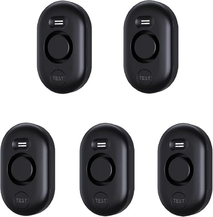 Water Leak Detector Sensor Alarm: Home Water Flooding Monitor Smart Sink Overflow Monitoring Adjustable Wet Moisture Alert Pipe Leakage Drip Detection Warning for Basement Floor (5 Sensor)