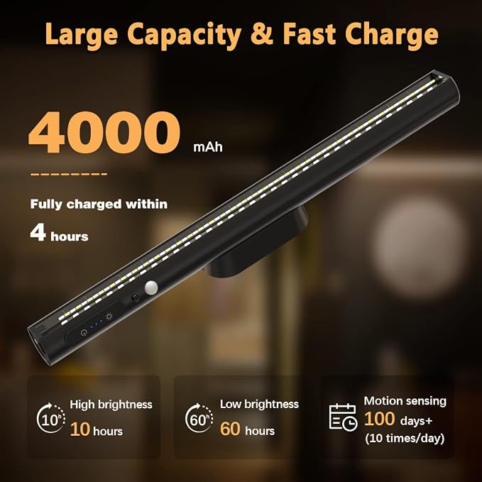 Battery Powered Operated Wall Strip Light with Motion Sensor