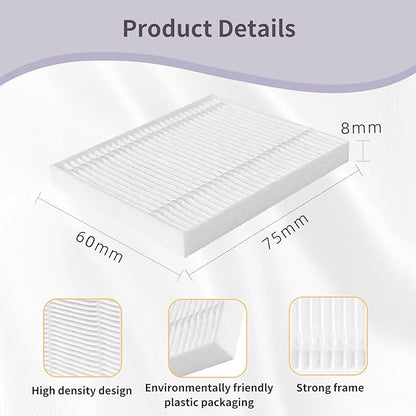 Accessories Replacement for eufy L60 L50 Robot Vacuum Accessories Mainbrush,2X Filters,2X dust Bags,4X sidebrushes