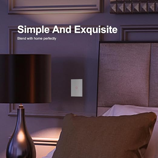 LIVOLO 1 Circle 1 Way Modern Electrical Light Switch Single Pole Wall Switch Touch Light Switch with Led Indicator,No Neutral Wire,White… | Tempered Glass Switch with Led Indicator,No Neutral Wire Required,Touch control,LED indicator, single pole