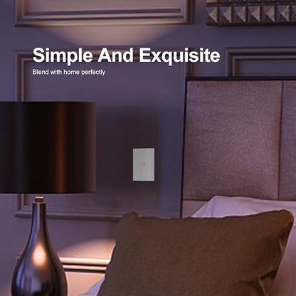 LIVOLO 1 Circle 1 Way Modern Electrical Light Switch Single Pole Wall Switch Touch Light Switch with Led Indicator,No Neutral Wire,White… | Tempered Glass Switch with Led Indicator,No Neutral Wire Required,Touch control,LED indicator, single pole