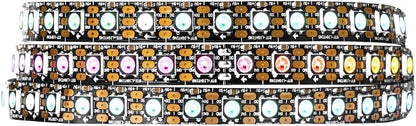BTF-LIGHTING WS2812B IC RGB LED Strip,UL Listed,Pure Gold Wires,DC5V 3.28FT 100LED 5050SMD,Individually Addressable,Flexible for DIY Chasing Full Color Project,3M Tape,IP30(No Adapter or Controller)