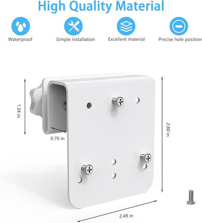 Gutter Mount for AOSU Solar Security Cameras Outdoor Wireless(SolarCam D1 Classic) and ANSQUE Security Cameras Wireless Outdoor (GU01/SA01)（1pack,White）