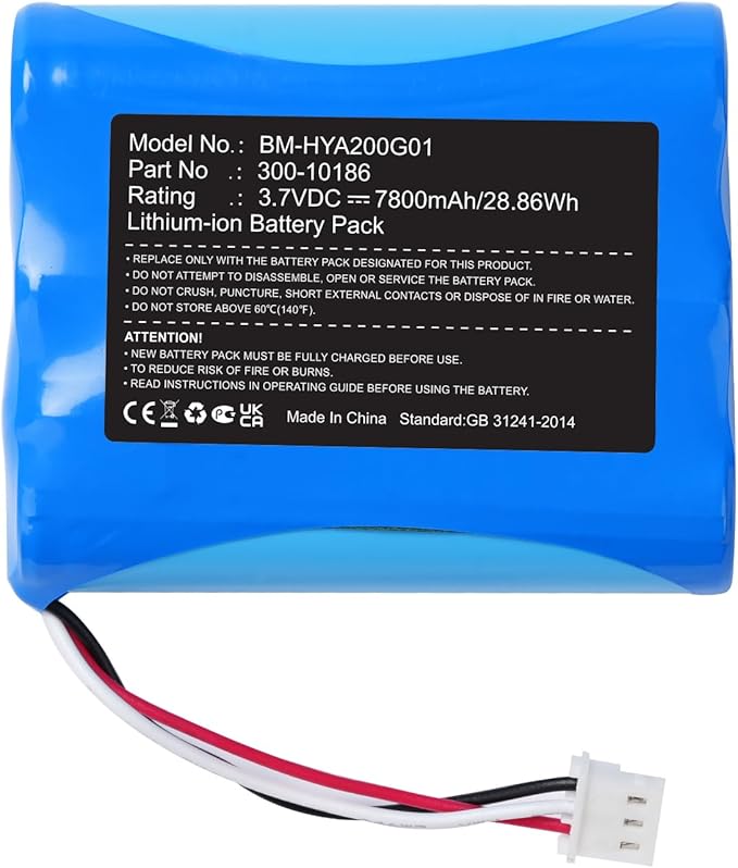 300-10186 Battery Replacement for ADT Command Smart Security Panel ADT7AIO-1 ADT5AIO-1 ADT5AIO-2 ADT5AIO-3, Honeywel Pro 7 ADT 2X16 AIO Home Security System Keypad ADT2X16AIO-1 ADT2X16AIO-2