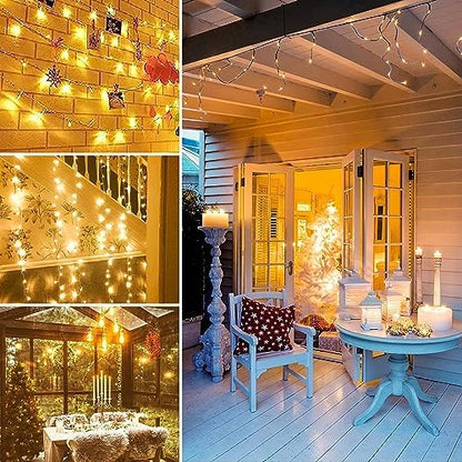 100 LED Connectable String Lights, 33FT Christmas Lights Outdoor Indoor