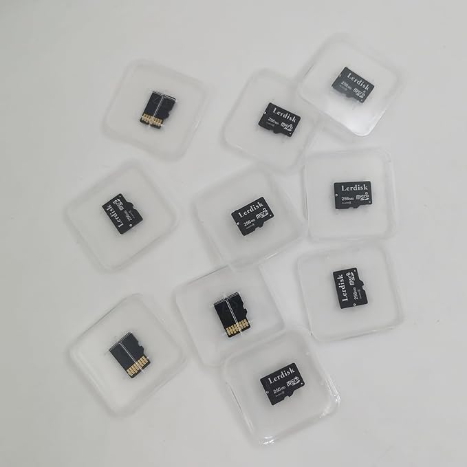Factory Wholesale Micro SD Card 256MB (0.25GB) Pack of 10 in Bulk Low Capacity for MP3/Old Phones/Small Files Only -Not for Cameras/Dashcams/GB Devices