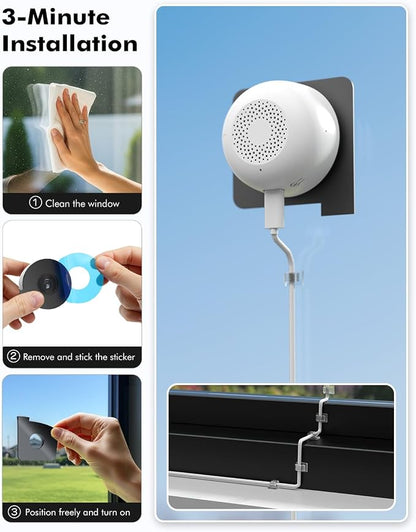 3MP 2K Window Camera 2 Pack with Starlight Color Night Vision