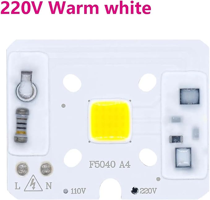 LED COB Chip Light 10W AC 110V AC220V No Need Driver Smart IC Bulb Lamp for DIY LED Floodlight Spotlight(220V Warmwhite)