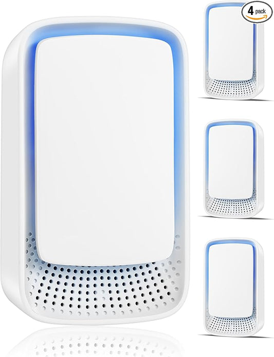VGY Plug In Air Purifier (4 Pack) – Ionizer Air Purifier, Quiet Negative Ion Air Purifiers, Portable Air Filter Odor for Home, Bedroom, Office, kitchen, Pet Room, White
