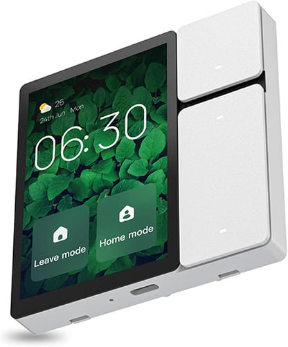 3.5 Inch Smart Home Control Panel with 3 Gang Relay Touchscreen and 3 Button, All-in-One APP Control Home Devices Switch Wall Mount Smart Panel, Built-in IR&Voice Assistant - White