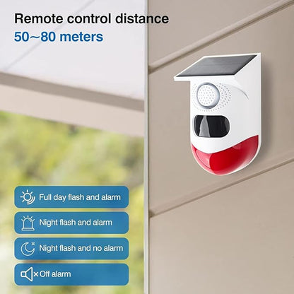 Yasorn RF Infrared Door Alarm with Remote Control - 120dB Loud Siren, 12m/110° Detection Range, IP67 Waterproof - Wireless Security Alarm System for Garage, Farm, Garden & Outdoor Use