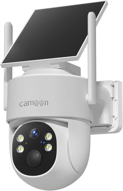 2K Solar Security Cameras Wireless Outdoor, 5/2.4Ghz WiFi Cameras for Home Security, Color Night Vision, Human Detection, Two-Way Audio, SD/Cloud Storage(1 Camera)
