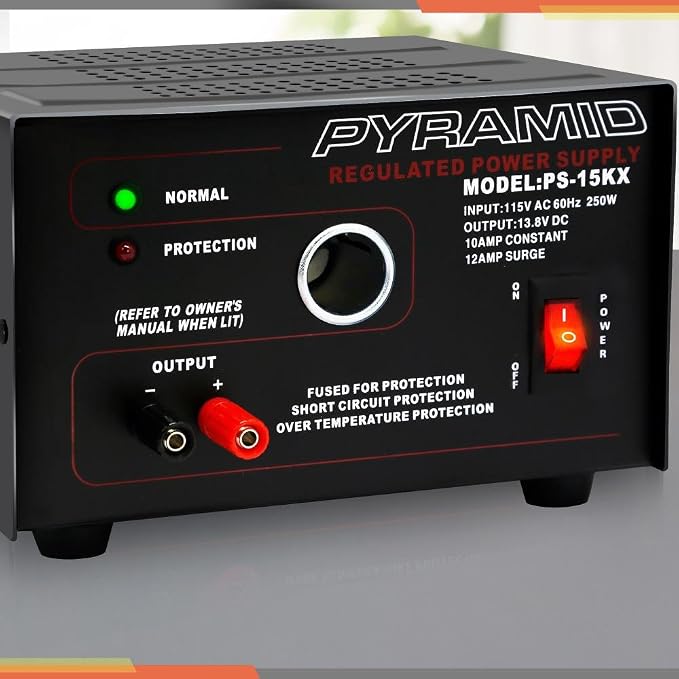 Pyramid Car Audio PS15K 10-Amp Power Supply with Car-Charger Adapter