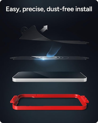 ZAGG Glass Elite Privacy 360 Screen Protector for Apple 17e/ 16e/ 14/13/ 13 Pro - Four-Way Privacy Filter, 5X Tougher, Anti-Fingerprint Technology, InvisibleShield, Easy to Install