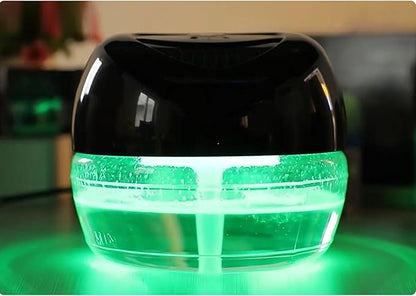 Water Based Air Purifier with Essential Oil Diffuser Pack, Air Washer with 7 Color LED Night Light, Air Revitalizer Includes 6x10ml Essential Oil Aroma Diffuser for Home, Office, Pet