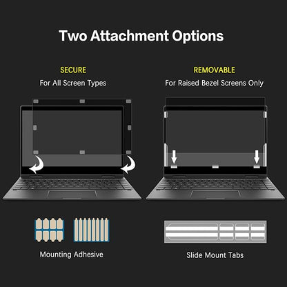 Laptop Privacy Screen 14 Inch 16:9 Aspect Ratio, Laptop Screen Privacy Shield Compatible With Lenovo Hp Dell Acer Asus Thinkpad Envy Xps, Removable Anti Glare Blue Light Computer Filter Protector