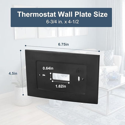 SA5B Wall Plate for Sensi Wi-Fi Thermostat ST75, Thermostat Wall Plate for Sensi Replace F61-2689, Black