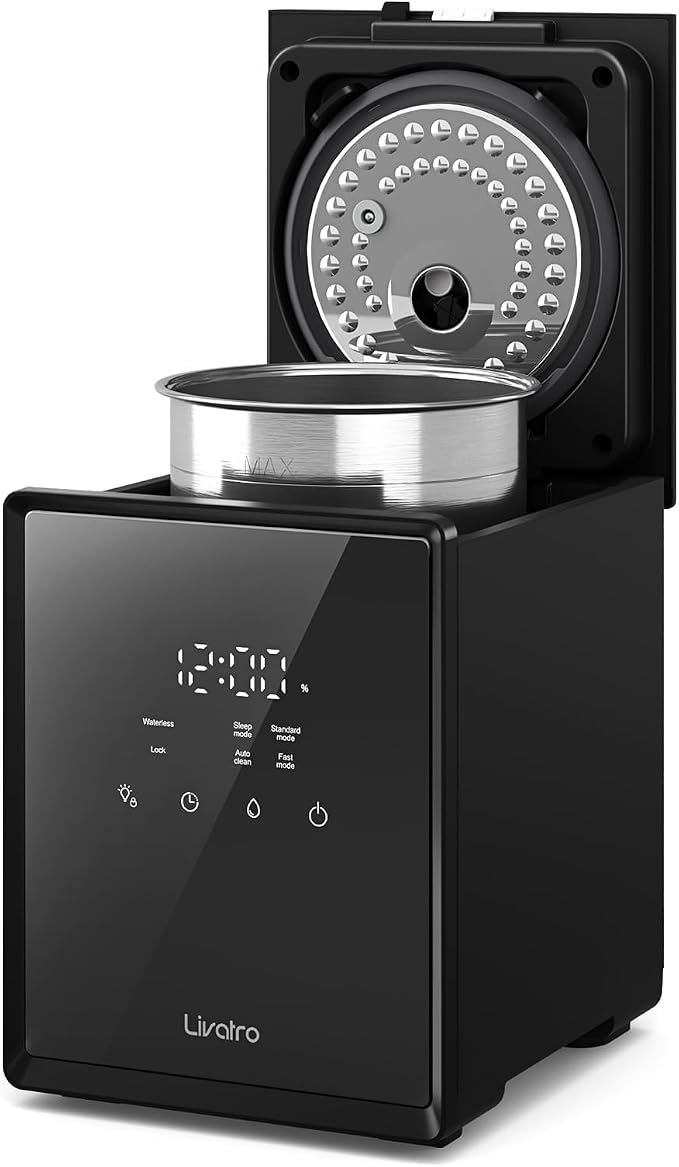 Livatro 3L Stainless Steel Humidifiers for bedroom with Warm Mist Steam