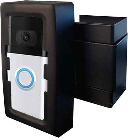 Anti-Theft Video Doorbell Door Mount, No Tools or Installation, Mounts Securely in Seconds, Compatible with Ring & Other Video Doorbells (Black)