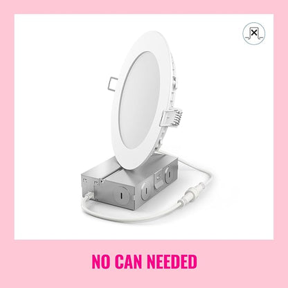WiZ Connected 6-inch Slim Color Downlight - Pack of 4-2200K-6500K - Indoor - Connects to Your Existing Wi-Fi - Control with Voice or App - Matter Compatible