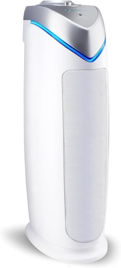 GermGuardian Air Purifier with HEPA 13 Filter, Removes 99.97% of Pollutants, Covers 743 Sq. Foot Room in 1 Hour, UV-C Light Helps Reduce Germs, 22 Inch, 2-Pack, White, AC4825W2PK