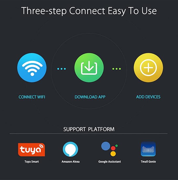 Smart Wi-Fi Siren Alarm: Wireless Strobe Siren with Sound and Light Alarm, 100dB Sounder, App Remote Control, Burglar Alarm Links with Tuya Smart Devices for Home Security & Home Automation