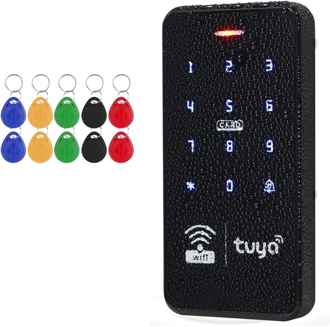 Waterproof Access Control Keypad Home Security System Tuya Smart Remote Unlock Including 10Pcs Key Rings