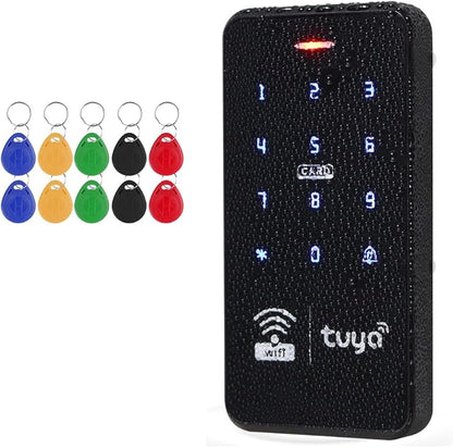 Waterproof Access Control Keypad Home Security System Tuya Smart Remote Unlock Including 10Pcs Key Rings